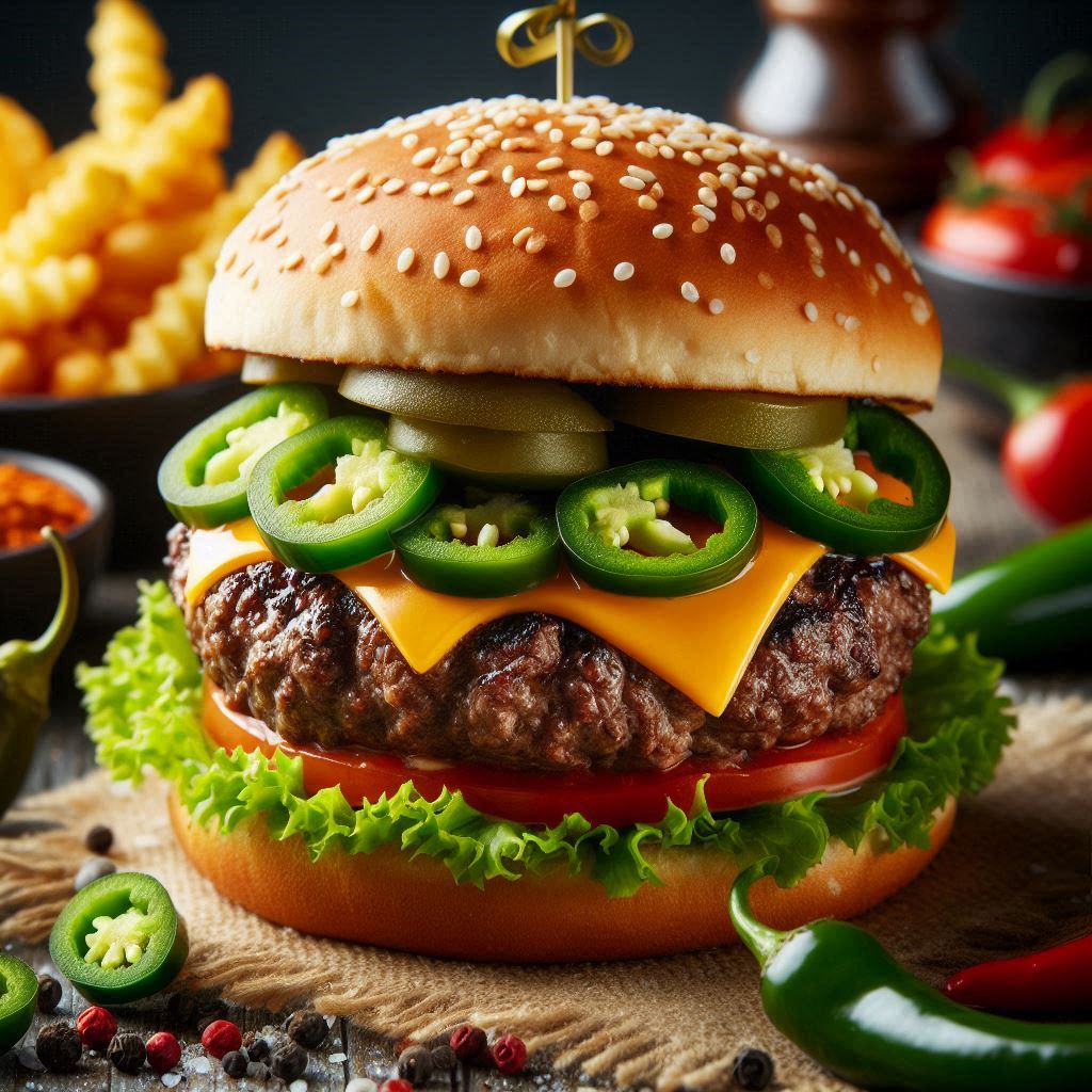 Spicy Jalape o Beef Burger With Pepper Jack Cheese Recipe Crownlist Spicy Jalape o Beef Burger With Pepper Jack Cheese Recipe Crownlist