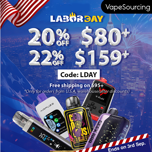 Vapesourcing Electronics Co.,Ltd.: Labor Day Sale: 20% off +, 22% off 9+