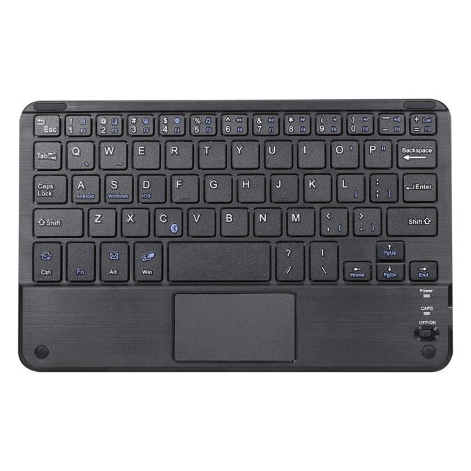 TOMTOP Technology Co., Ltd: 54% OFF Wireless BT 3.0 Keyboard 59 Keys Ultra-slim Mini BT Keyboard with Touch Pad Support Android Windows iOS System for Laptop Phone Tablet Black,15.80?