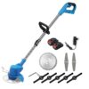 TOMTOP Technology Co., Ltd: 53% OFF 21V Telescopic Handheld Cordless Grass Trimmer Electric Lawn Mower with Plastic/ Stainless Steel Blade, Circular Saw Blade (2 PCS 1500mAh Lithium Batteries),42.77?