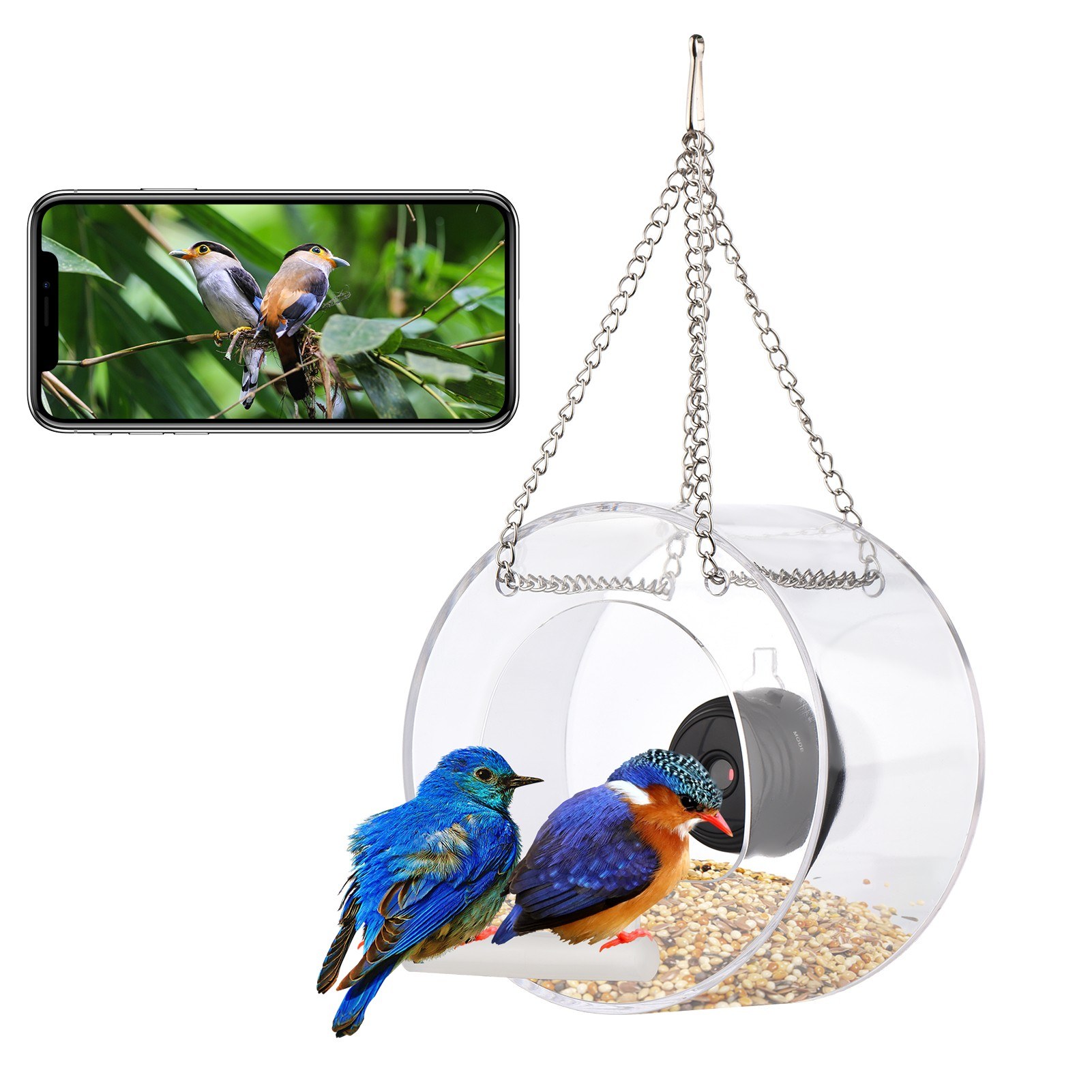 TOMTOP Technology Co., Ltd: 42% OFF Clear Window Bird Feeder with Wifi Camera Suction Cup,15.80?