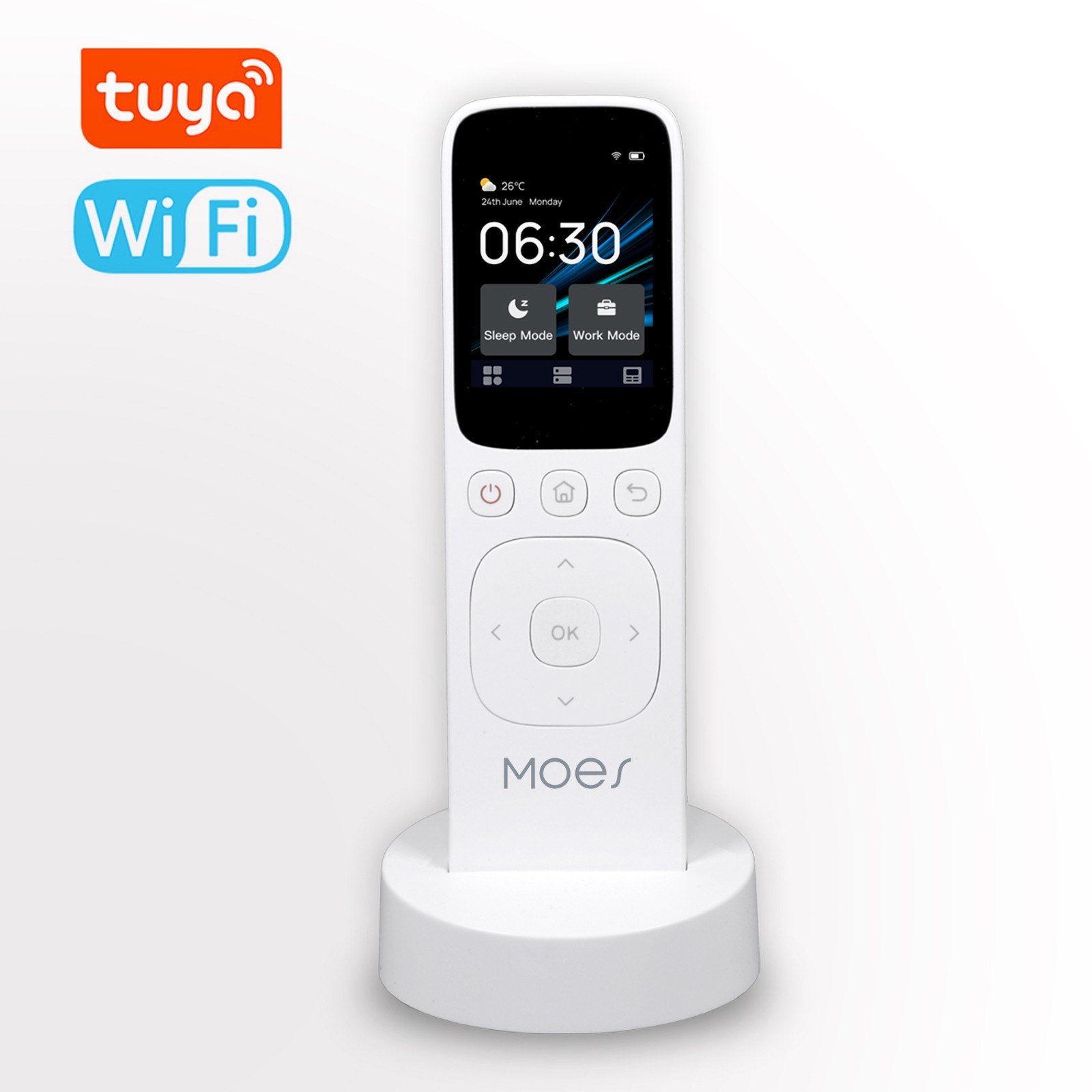 TOMTOP Technology Co., Ltd: 55% OFF Tuya WiFi Intelligent Touched Screen Center Control Panel IR Remote Controller Home Center Control IR Remote Controller Compatible with MOES APP,69.74?