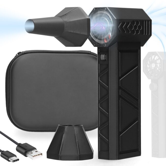 Cafago: 43% OFF,?37.19 Handheld Jet Fan 135,000RPM Powerful Motor,free shipping