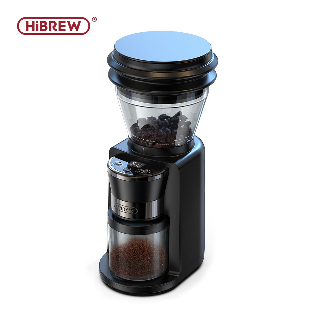 TOMTOP Technology Co., Ltd: 46% OFF HiBREW G3 Electric Coffee Grinder, 34-Gear Scale, 210g Bean Container, 100g Powder Tank, 48mm Conical Burr, Anti-Static Function, Manual/Auto Mode,Black,83.69?