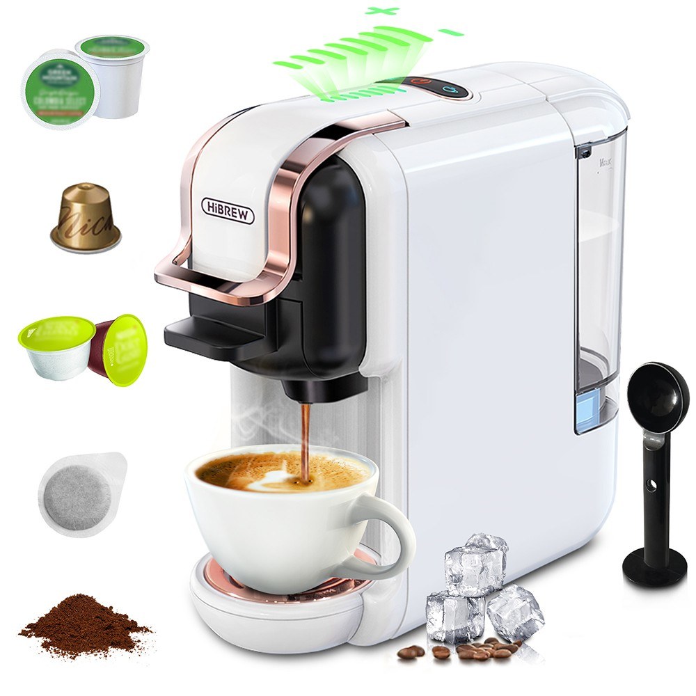 TOMTOP Technology Co., Ltd: Coupon HiBREW H2B 5 in 1 Multi-Capsule Cold & Hot Coffee Maker (White),99.5?