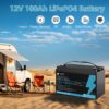 Cafago: 40% OFF,?241.79 TTWEN 12V 100Ah LiFePO4 Lithium Battery,free shipping