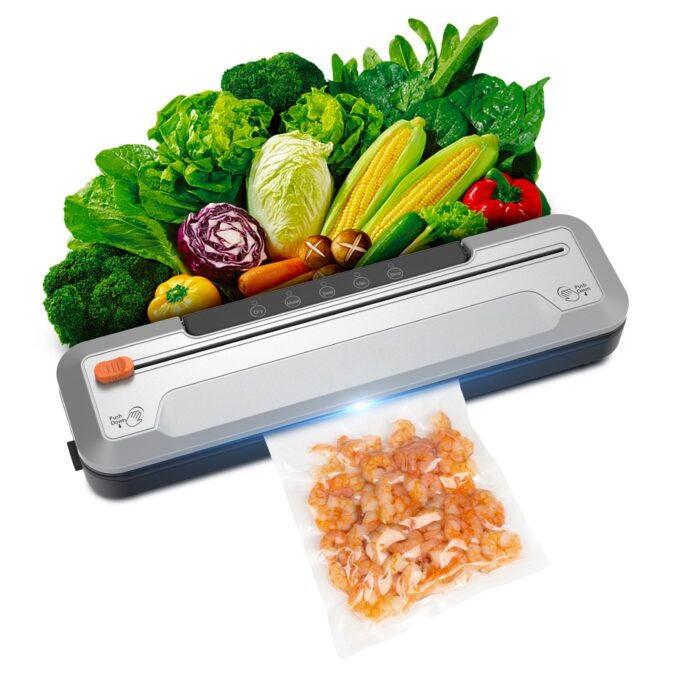 TOMTOP Technology Co., Ltd: 39% OFF Vacuum Sealer Machine 55KPa Suction Power Automatic Vacuum Air Food Sealer with External Cutter 10pcs Seal Bags Dry Moist Seal Vacuum Modes for All Saving Needs,26.96?