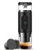 TOMTOP Technology Co., Ltd: 31% OFF Portable Electric Espresso Coffee Machine Cordless Heating Single Serve Mini Coffee Maker with 2-IN-1 Coffee Powder/Capsule Bin 18Bar Pump Pressure Auto Brew Built-in 2500mAh Battery,62.30?