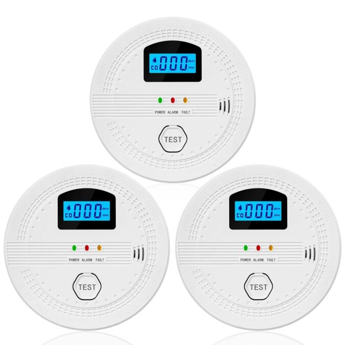 TOMTOP Technology Co., Ltd: 34% OFF 3 Packs Smoke and Carbon Monoxide Detector 2 In 1 CO and Smoke Detectors LCD Display Smart Detector,32.54?