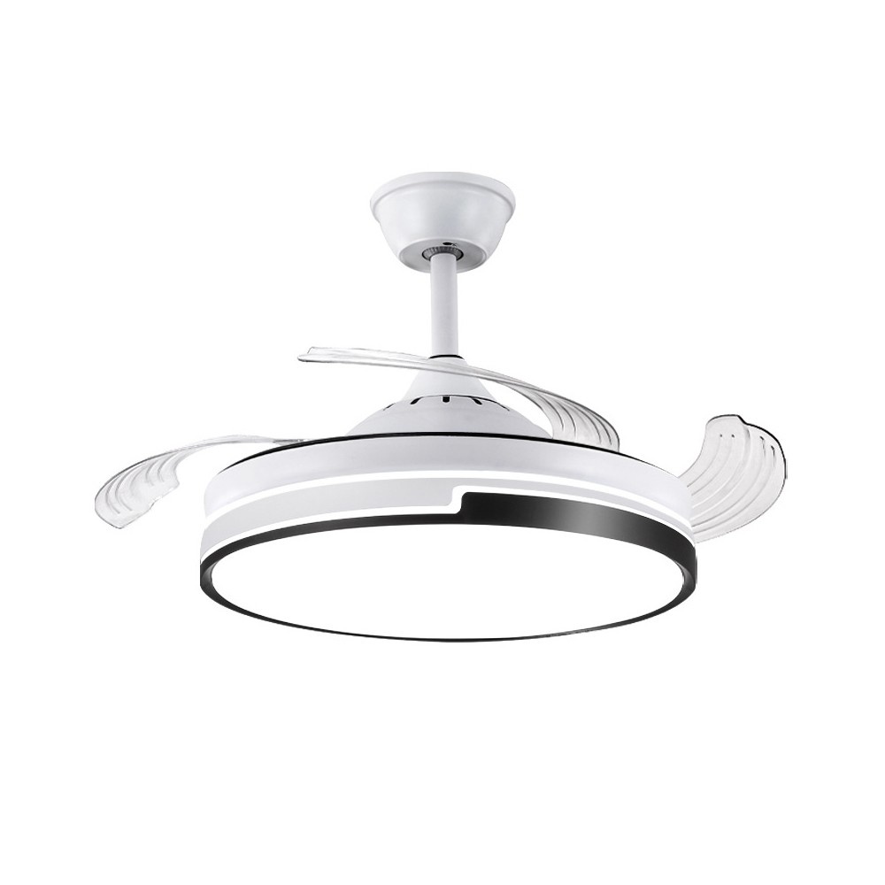 TOMTOP Technology Co., Ltd: 41% OFF Ceiling Fans with Lights and Remote 42 Inch Retractable Fan Blade APP Control Suspension Rod Type 6 Speed Frequency Conversion Smart LED Fan Light for Bedroom Living Room,110.66?