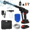 TOMTOP Technology Co., Ltd: 23% OFF Handheld Pressure Washer 21V Car Wash Gun with 2pcs Rechargeable Battery 6in1 Multiple Injection Modes Toolbox Package,32.54?