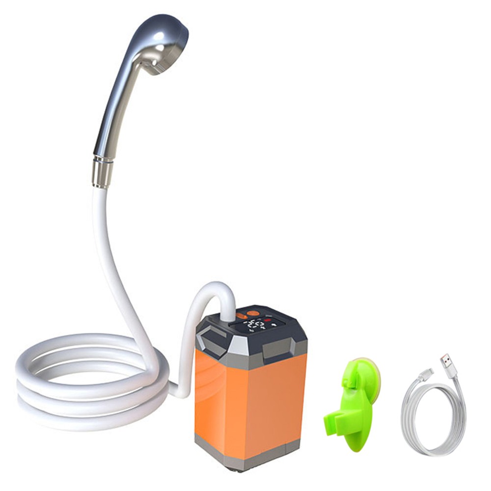 TOMTOP Technology Co., Ltd: 63% OFF Portable Camping Shower Adjustable Outdoor Shower with Intelligent Temperature Detection 4500mAh Rechargeable Battery,29.75?