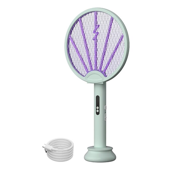 TOMTOP Technology Co., Ltd: 64% OFF Electric Fly Swatter Racket 2-in-1 Intelligent Bug Zapper with USB Rechargeable Base,14.87?