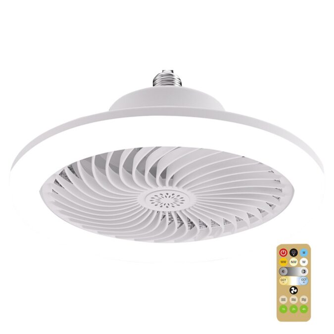 TOMTOP Technology Co., Ltd: 52% OFF Intelligent Remote Control LED Fan Light E27 Screw Dimmable Bedroom Aromatherapy Lighting Fan Light,27.89?