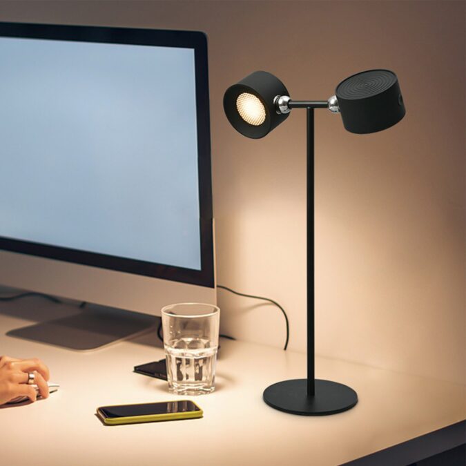 Cafago: 64% OFF,?26.96 Rechargeable Dual Head Desk Lamp,free shipping