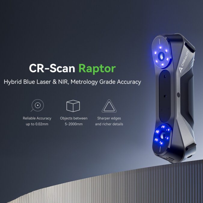 Cafago: 38% OFF,?999.00 Creality 3D CR-Scan Raptor Multiple-line Blue & NIR Consumer 3D Scanner,free shipping