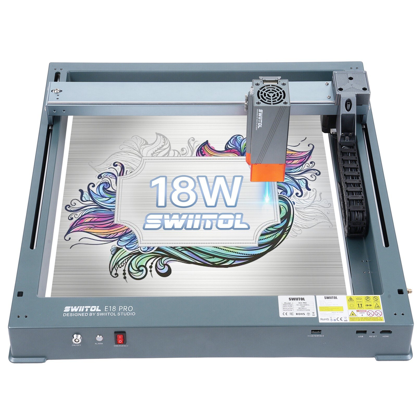 Cafago: Code: ED0065,?299.00 Swiitol E18 Pro 18W Laser Engraver Integrated Structure,free shipping