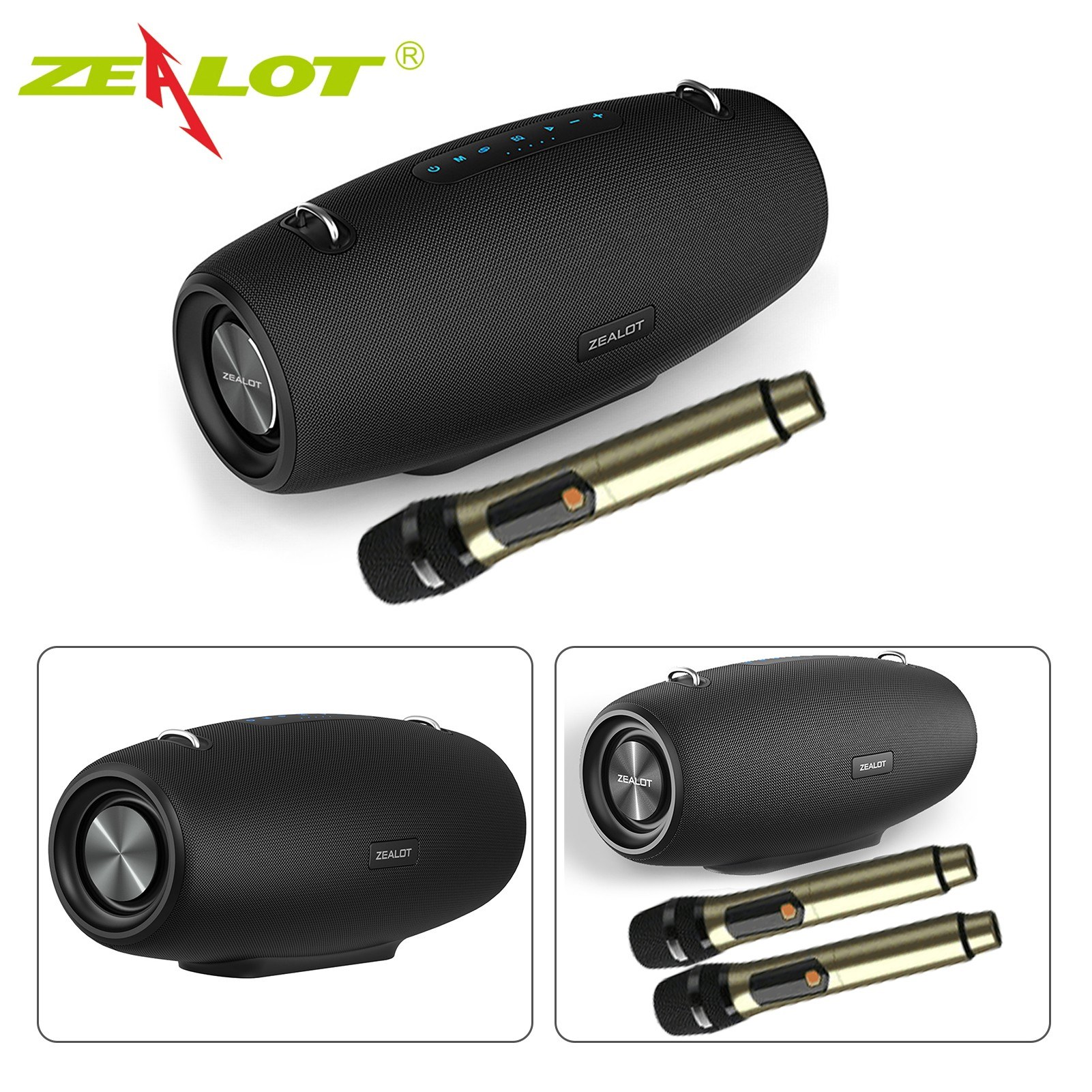 TOMTOP Technology Co., Ltd: 69% OFF ZEALOT S67 60W High-Power Portable Speaker: Single Microphone, IPX6 Waterproof, 14400mAh Large Capacity Battery,69.74?