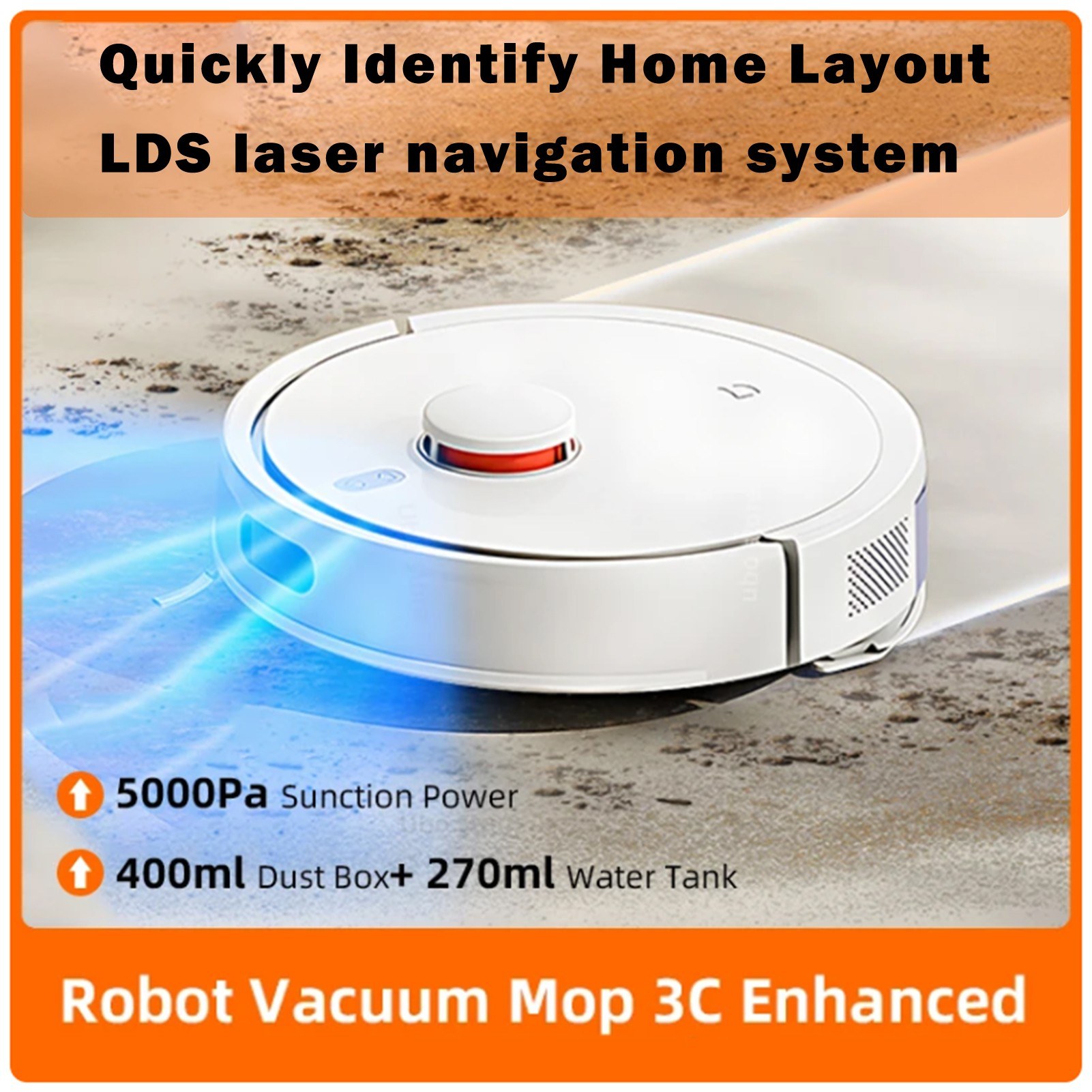 Cafago: 65% OFF,?213.89 Xiaomi Mijia 3C Enhanced Edition Robot Vacuum and Mop Combo,free Shipping