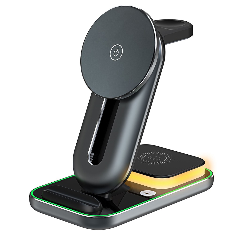 TOMTOP Technology Co., Ltd: 58% OFF YF-A8 Universal Foldable Charger 4 in 1 Wireless Charging Station Ideal Travel Charger for Multiple Devices With Night Light and Ambient Light,18.59?