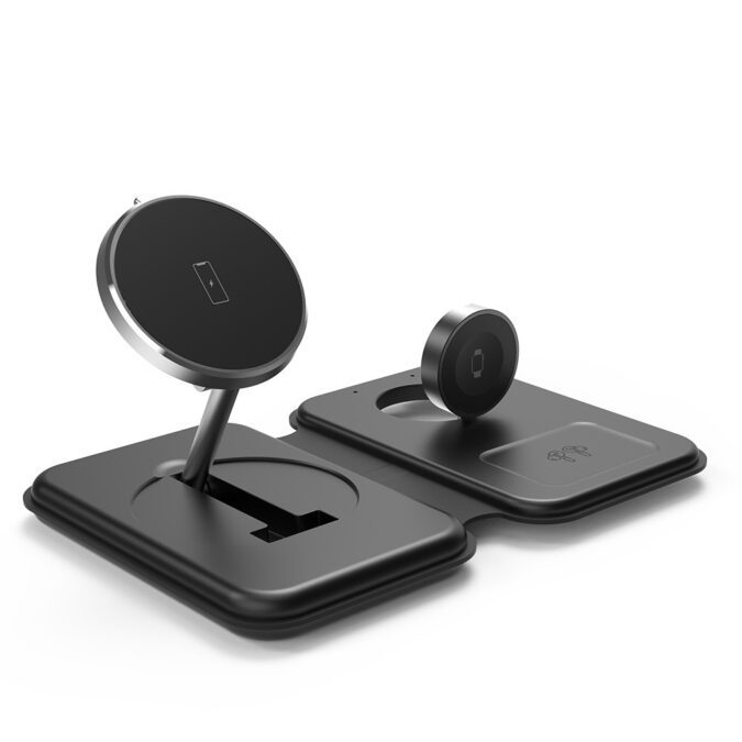 TOMTOP Technology Co., Ltd: 66% OFF D302 3-In-1 Mag-Safe Magnetic Wireless Charging Station – Compact & Foldable  23.24?