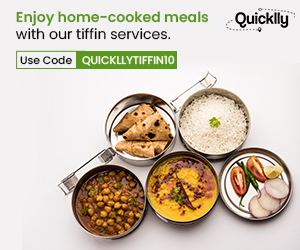 Quicklly: Enjoy home-cooked meals with our tiffin services.