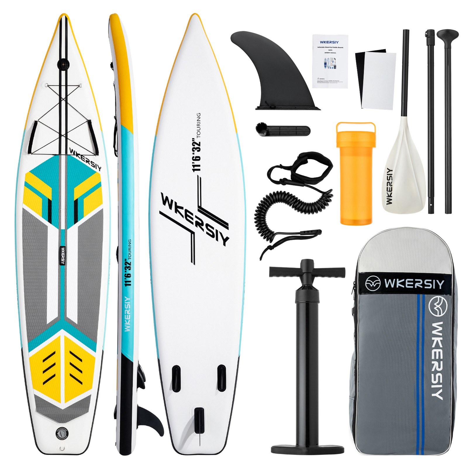 TOMTOP Technology Co., Ltd: 56% OFF 3.5M/3.8M Inflatable Stand Up Paddleboard SUP Board 6 Inch Thick SUP Surfboard Surf Set with Paddleboard Surf Fin Coiled Leash Inflator Pump and Carry Bag,163.99?+