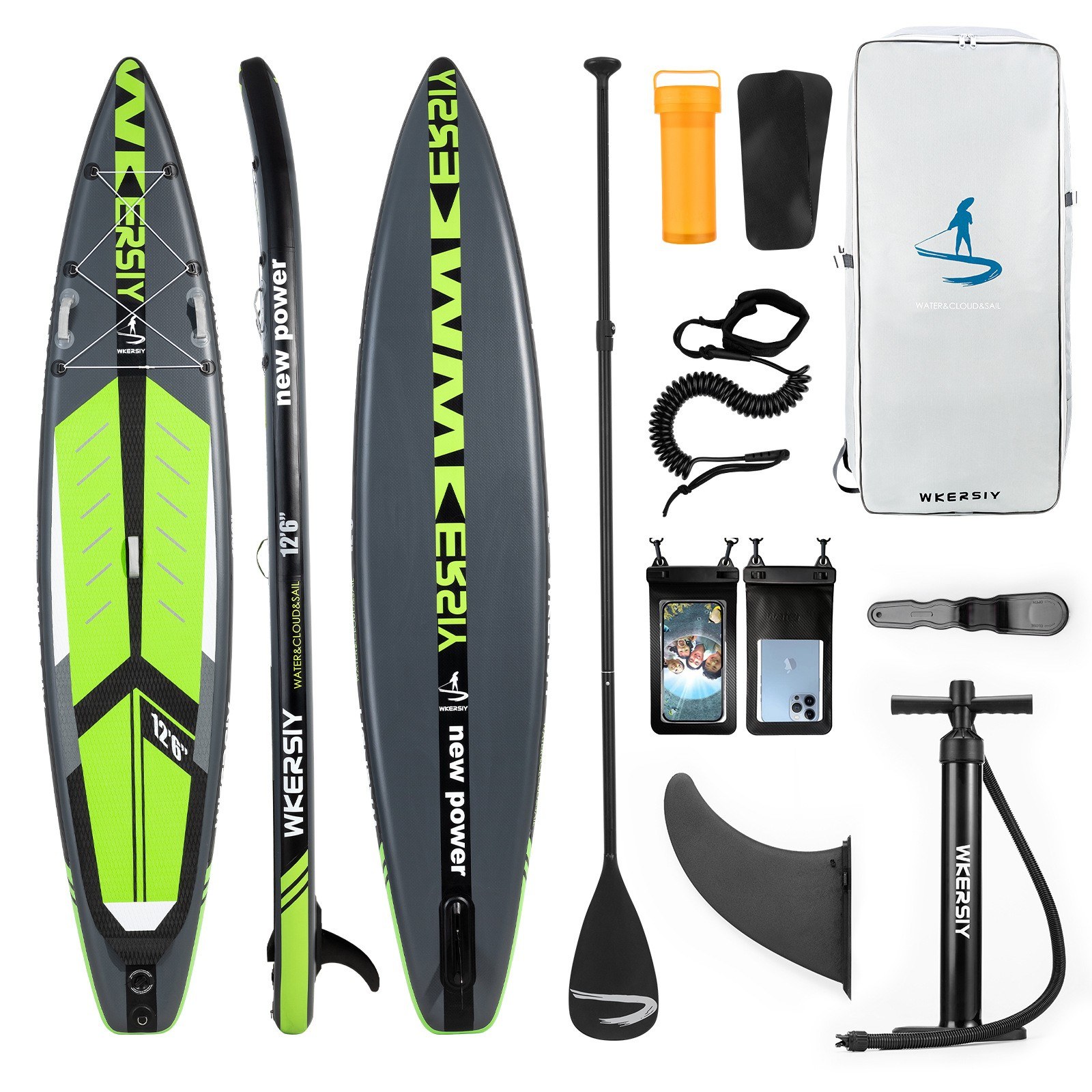 Cafago: 58% OFF,?169.99 WKERSIY 3.8M Inflatable Stand Up Paddle Board