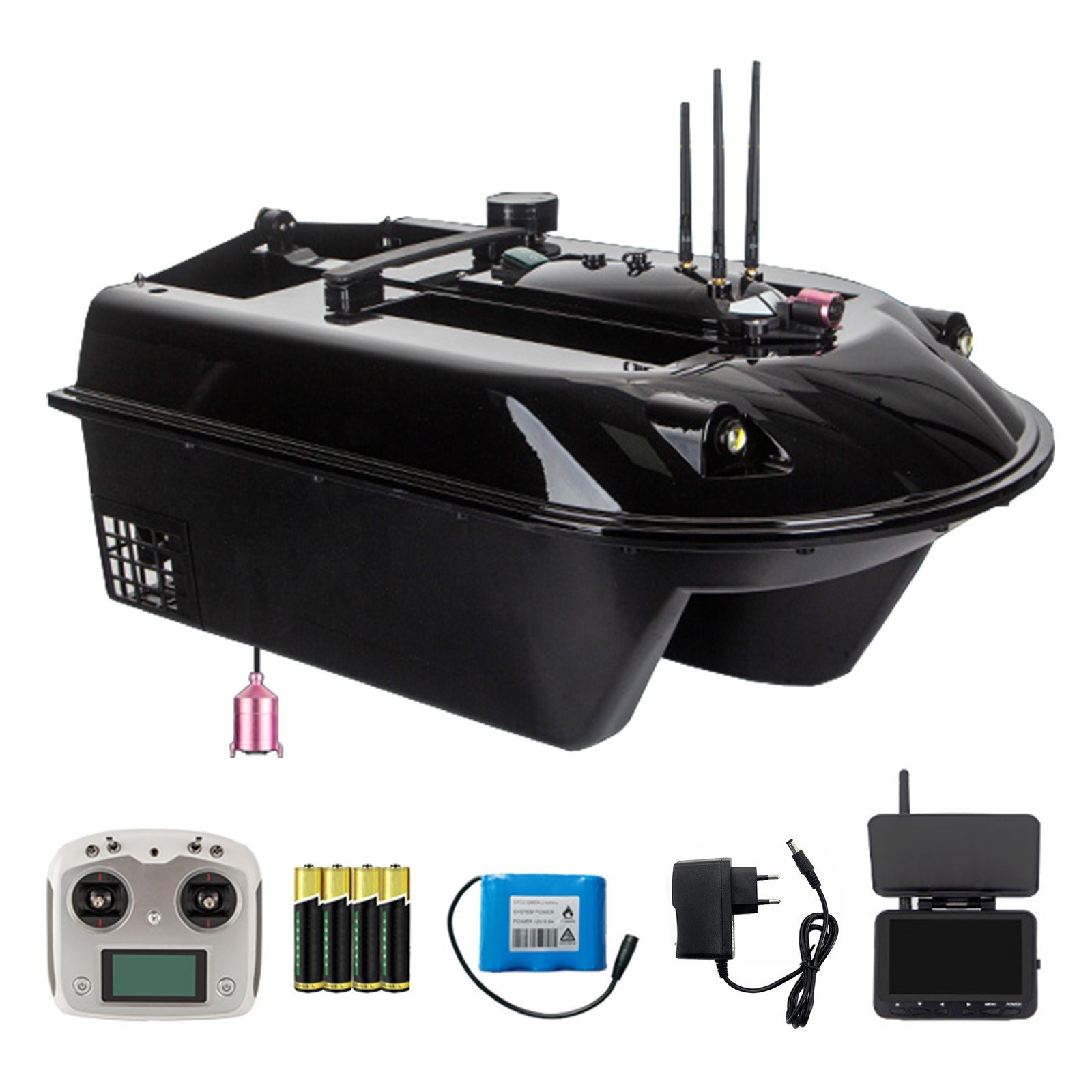 TOMTOP Technology Co., Ltd: 57% OFF 4.3 Inch Monitor Dual Cameras Visual GPS Remote Control Fish Nest Boat 500m Wireless RC Fishing Bait Boat 8kg Large Capacity Auto Return 4 Bit Bin Fixed-point Nesting,566.98?