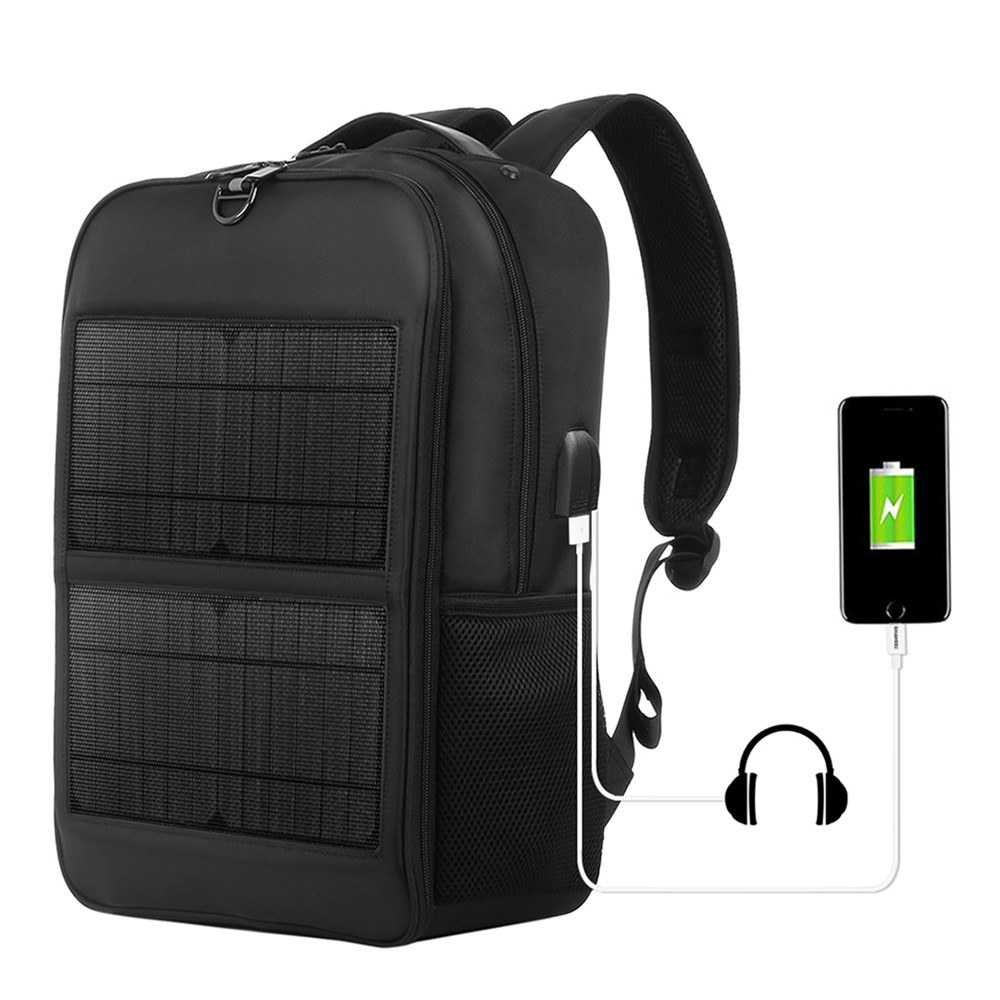 TOMTOP Technology Co., Ltd: 61% OFF Solar Backpack with 14W Solar Panel Dual USB Port Waterproof Nylon Backpack for Outdoors Large-Capacity Travel Bag for Hiking Climbing,48.35?