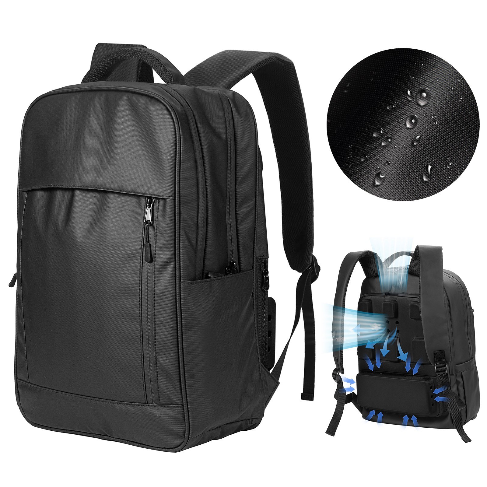 TOMTOP Technology Co., Ltd: 55% OFF Lixada Travel Backpack with Cooling Fan 3 Levels of Wind Waterproof Sport Daypack with USB Port Casual Laptop Backpack for Trip School Office,67.88?