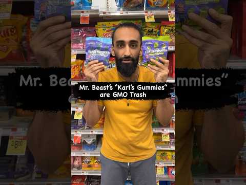 Mr. Beast’s “Karl’s Gummies” are GMO Trash #mrbeast #mrbeastshorts #gummy