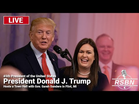 LIVE: President Trump Hosts a Town Hall with Gov. Sarah Sanders in Flint, MI – 9/17/24