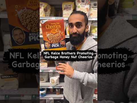 NFL Kelce Brothers Promoting Garbage Honey Nut Cheerios #cereal #nfl #groceryshopping