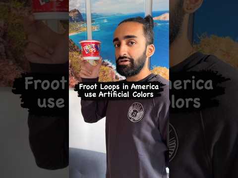 Froot Loops in America use Artificial Colors & Trash Ingredients #frootloops #kelloggs #cereal