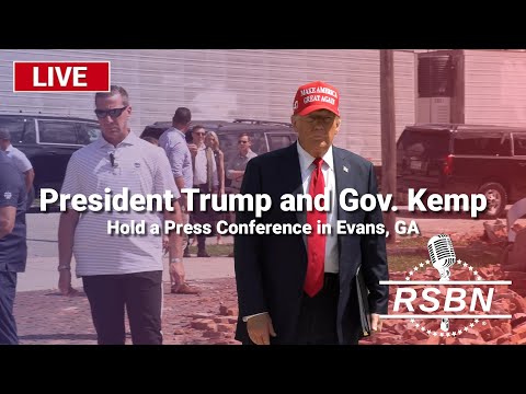 LIVE: President Trump and Gov. Kemp Hold a Press Conference in Evans, GA – 10/4/24