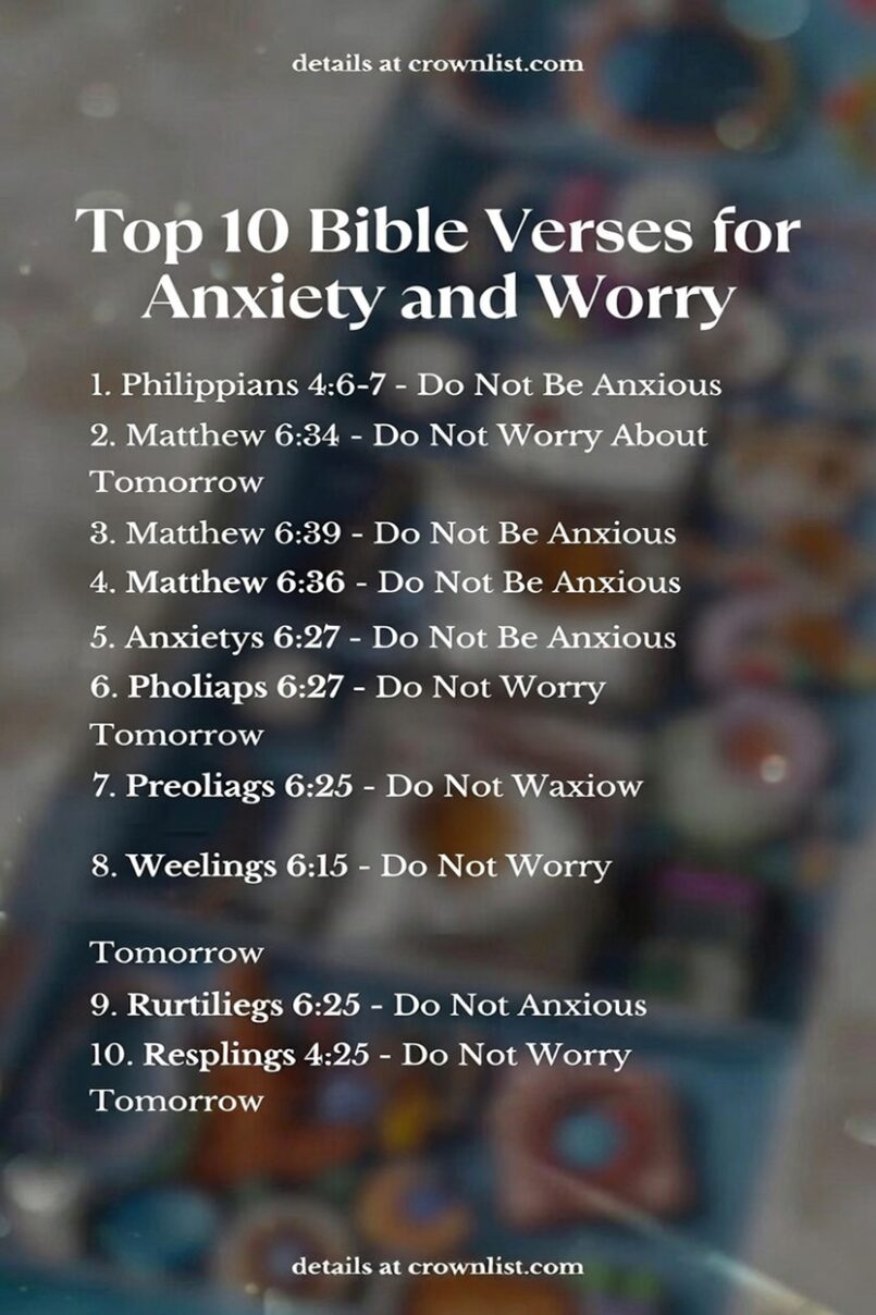 Top 10 Bible Verses for Anxiety and Worry