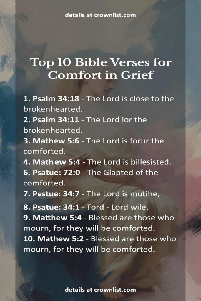 Top 10 Bible Verses for Comfort in Grief - crownlist.com