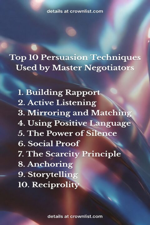 Top 10 Persuasion Techniques Used by Master Negotiators