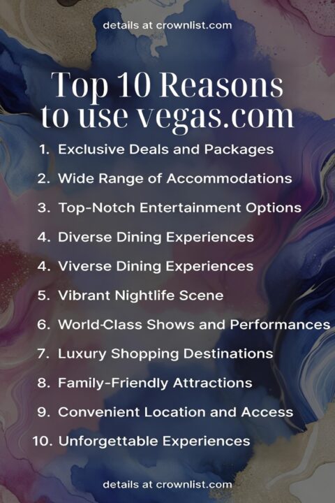 Top 10 Reasons to Use Vegas.com